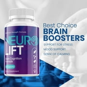 (عبوة من قطعتين) Neuro Lift - مكمل غذائي لتعزيز الذاكرة الذهنية للتركيز والذاكرة والوضوح والطاقة - تركيبة معرفية متقدمة للحصول على أقصى قدر من القوة - 120 كبسولة