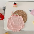 thumbnail image 2 of Sngxgn Solid Short Sleeve Baby Girl Bodysuits Cotton Cartoon Baby Clothes Soft Outfits(Pink,66), 2 of 5