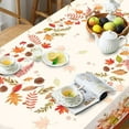 thumbnail image 2 of Oval Fall Pumpkin Leaf Table Cloth,Thanksgiving Maple Pine Cones Oval Tablecloth 60 x 84 for Farmhouse Decor,Perfect for Kitchen Dinner, Restaurant ,Outdoor Holiday Picnic Table Cover, 2 of 5