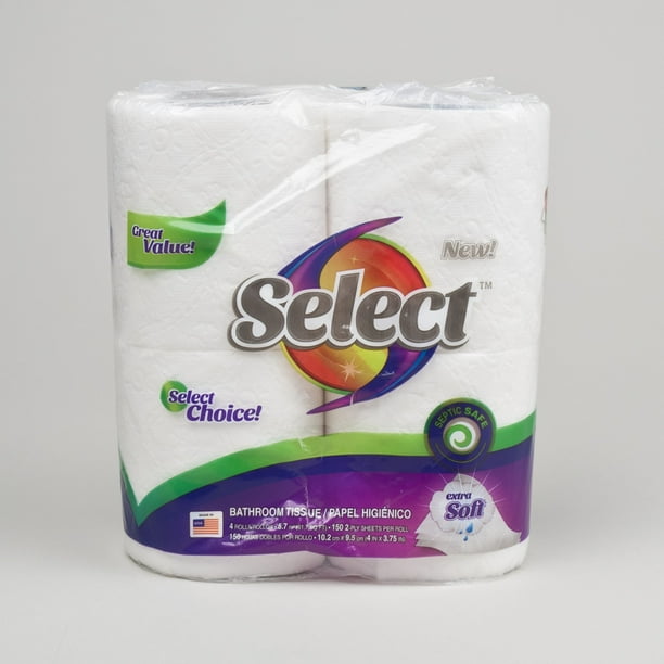 Select Toilet Paper, 4 Regular Rolls