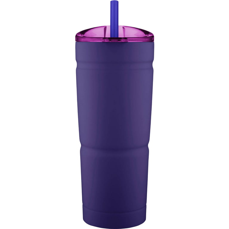 bubba Envy S Stainless Steel Tumbler with Straw Matte Purple, 24 fl oz.