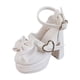 thumbnail image 3 of Zapatos para figura femenina 1/4, mini, hebilla de corazón, accesorios para muñecas de moda, tacón alto. blanco, 3 of 9