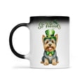 thumbnail image 2 of Happy St. Patrick’s Day Yorkshire Terrier with Green Hat Shamrocks Rainbow Heat Color Changing Mug Yorkie Dog Lover Gifts Magic Coffee Mug - 03007, 2 of 4