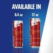 Red Bull Peach Edition Energy Drink, 12 fl oz, Pack of 24 Cans