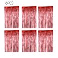 thumbnail image 1 of stanreset 6 Pcs Rideau de Fête Pailleté Fond de Guirlande Anniversaire Mariage Baby Shower Fournitures Rouge, 1 of 6