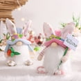 thumbnail image 7 of Easter Bunny Gnome Plush - Weighted Body & Beard, Scandinavian Tomte Spring Home Decor, 7 of 7