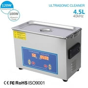Ultrasonic Jewelry Cleaner 4.5L Stainless Steel Industry Heated Ultrasonic Cleaner with Heater Timer