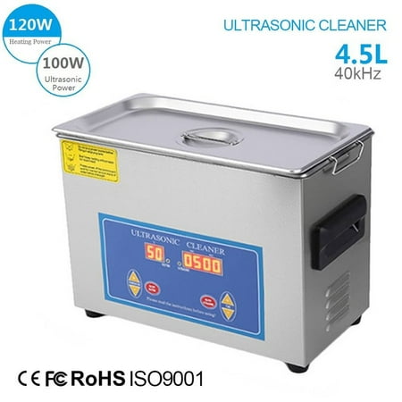 Ultrasonic Jewelry Cleaner 4.5L Stainless Steel Industry Heated Ultrasonic Cleaner with Heater Timer