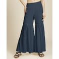 thumbnail image 2 of Moomaya Printed Tiered Palazzo Women Pant , Wide Leg Elastic Waist Viscose Pant, 2 of 9