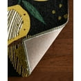 thumbnail image 5 of TOWN & COUNTRY LUXE Livie Fresh Lemon Everwash® Washable Multi-Use Decorative Rug, Kitchen Runner Rug, Low-Profile Door Mat, Bedroom Rug and Dorm Room Rug with Non-Slip Backing, Black, 24"x72", 5 of 11