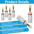 thumbnail image 3 of Nakamichi Excel Series Conector tipo banana chapado en oro de 24 quilates, calibre 12 AWG - 18 AWG, tamaño 4 mm, para altavoces, amplificador, receptor AV Hi-Fi, estéreo, cine en casa, cable de, 3 of 7