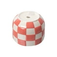 thumbnail image 6 of Mainstays Lennon 6" x 6" x 4.5" Round Coral Pink Checkered Ceramic Planter, 6 of 8
