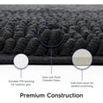 thumbnail image 3 of Tafts THIQQ Memory Foam Bathroom Rugs and Mats Sets, Ultra Soft Chenille Microfiber, Absorbent Non-Slip Machine Washable Shaggy Rugs, Bath Mat for Bathroom, Shower & Tub, Midnight Black, 3 of 3