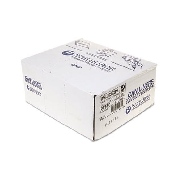 Low-Density Commercial Can Liners 30 gal, 0.9 mil, 30" x 36", Black, 200/Carton