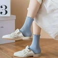 thumbnail image 6 of Holzlrgus 10 Pairs Women Ruffle Aesthetic Socks Ankle Frilly Socks Cuff Socks Knit Solid Color Lace Ruffle Cute Socks for Women (Multicolors,Ruffle Border), 6 of 7