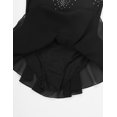 thumbnail image 6 of TTAO Kids Girls Rhinestone Ice Figure Roller Skating Dress Ballet Dance Gymnastics Leotard Tutu Dress Black 14, 6 of 7
