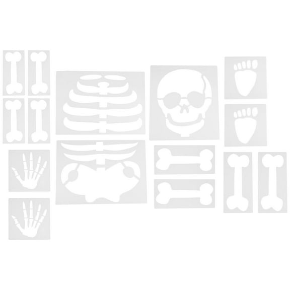 UNOMOR  Template 15 Sheets Skeleton Shape Creativity Improvement