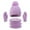 Purple, variant on XIMIN Kid Girls 3 Piece Outfits Warm Winter Beanie Hat Fluffy Lined Knitted Neck Warmer Scarf Neck Gaiter Soft Cuffed Cap Gloves with Pom Pom for Cold Weather