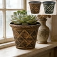 thumbnail image 1 of Sentmoon Pots for Plants Planter 9 In Fleshy Thickened Plastic Potted Roman Rattan Designs Flower Pot Green Radish Bonsai Enlarged Balcony Innovatives Flower Pot for Vegetable Planting, 1 of 9