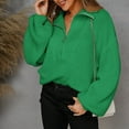 thumbnail image 2 of Vedolay Womens Sweaters Womens 2023 Fall Casual Sweaters Batwing Long Sleeve Crew Neck Knit Pullover Tops,Green XL, 2 of 5