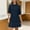 Navy-Athletic-Women, variant on Zedker Women Cable Knit Sweater Dress Crewneck Long Sleeve Pleated Mini Dress Twofer Style Patchwork Dress
