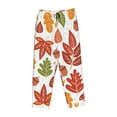 thumbnail image 4 of Disketp Acorns And Autumn Leaves Print Women'S Comfy Pajama Pants Casual Drawstring Palazzo Lounge Wide Leg Pants, 4 of 9