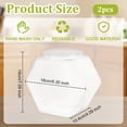 thumbnail image 2 of 2Pcs Hexagonal Plastic Candy Jar Clear Cookie Containers for Snacks 6.3x4.1x7 inch Clear Wide Mouth Storage Display Jar for Laundry Detergent Kitchen Buffet Snack Display Party Bar, 2 of 6