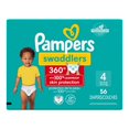 thumbnail image 1 of Pampers Diapers - Swaddlers 360° - Size 4, up to 100% Leakproof Comfy Dry Fit, EZ Off Tabs Designed for Easy Changes, Pull On Diaper, 1 of 18