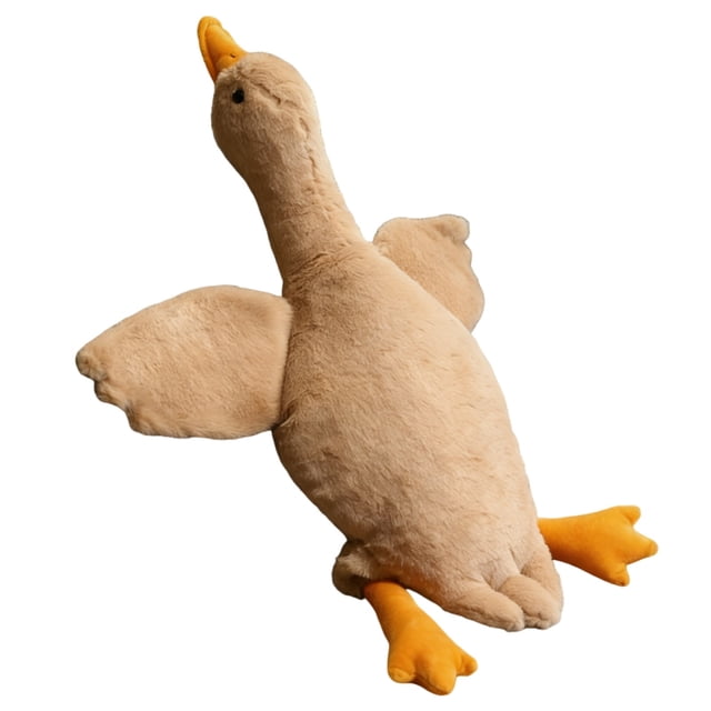 SSZMDLB Large White Goose Pillow, Long Body Pillow Plush, Soft Sleep Companion Doll, Lying Down Plush Toy, Cozy Cuddle Pillow, Decorative Stuffed Animal, Snuggle Body Pillow