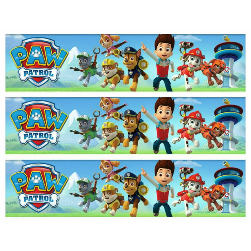 Paw Patrol Characters and Logo Edible Icing Images 3 Strips - Walmart