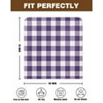 thumbnail image 7 of nqOlkjepod Purple Checkered Chair Covers Set of 4, Decorative Chair Back Cover, Farmhouse Buffalo Plaid Dining Room Chair Slipcovers Removable Chair Protectors Covers for Party Banquet, 7 of 7