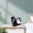 thumbnail image 4 of Aodebiao 15W Fast Wireless Charger 3 in 1 Stand for iPhone Samsung Apple Watch AirPods, Desktop Charging Station with Temperature Protection and Non-Slip Design, 4 of 7