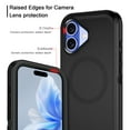 thumbnail image 3 of I-HONVA For iPhone 16 Plus Case Compatible with MagSafe,3-Layer Military Grade Drop Protection Anti-Slip Rugged Shockproof Dustproof Protection 6.7 inch Phone Case,Full Black, 3 of 6