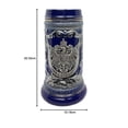 thumbnail image 2 of Taza de Cerveza OktoberfestHaus Azul Cobalto con Emblema de Metal para Hombre, 2 of 6