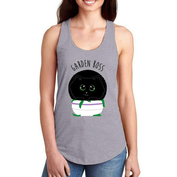 Black Kitten. Garden Boss Racerback Tank Women -Smartprints Designs, Female x-Small