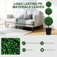thumbnail image 5 of ROMSWI 3FT Artificial Triple Ball Boxwood Topiary Tree 2 Pack UV Resistant Faux Topiary Plant for All-Season Home Office Porch Entryway Decor, 5 of 9