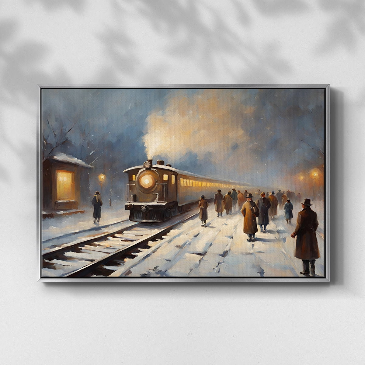 Vintage Landscape-CCI By Wexford Home Framed in Silver Wood Gallery Wrapped Canvas 25 in. x 37 in.