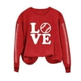 thumbnail image 2 of EQWLJWE Chemises à Manches Longues pour Femmes Décontractées en Solde, Chemises d'Été pour Femmes 2024 Tendance Vacances, Sweat à Capuche Imprimé Col Rond Automne pour Femmes, 2 of 4