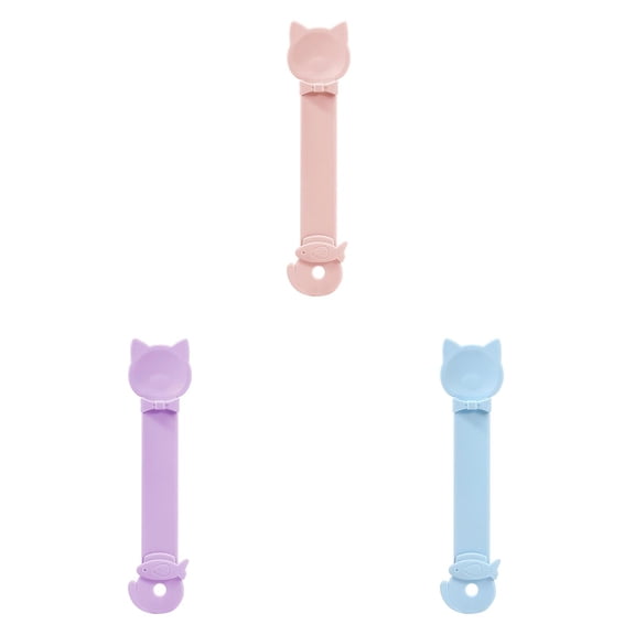 3PCS Cat Treat Squeeze Spoons Set of 3 Colors - No Mess Lickable Treat Feeder for Popular Squeeze Tubes & Strips, Anti-Bite, Prevents Waste, 3 Colors