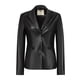 thumbnail image 1 of Chaqueta de piel sintética Allegra K para mujer con solapa con muesca y un solo pecho Negro M, 1 of 6