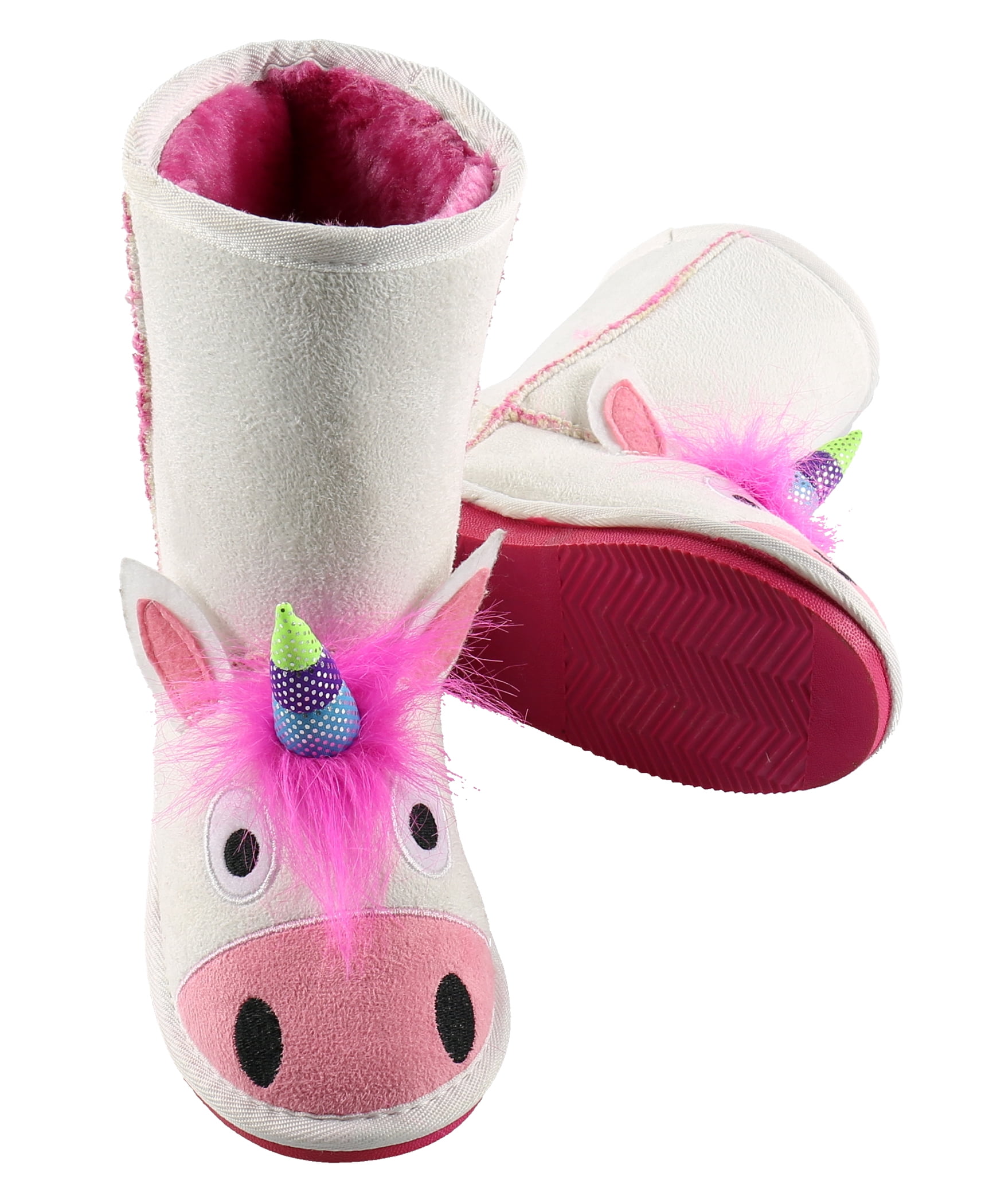 LazyOne Unisex Pink Cowboy Bootie Slippers