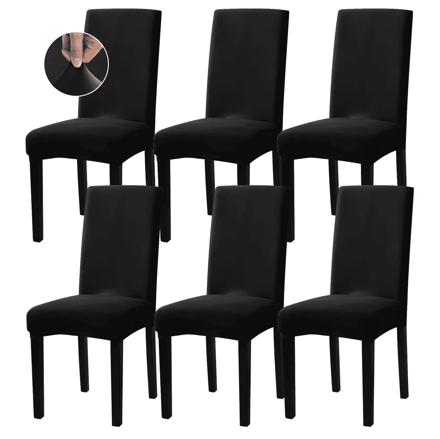 Rrysemdor Chair Covers for Dining Room Set of 6, Stretch Removable