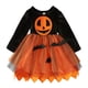 thumbnail image 1 of 2023 Infant Girls Halloween Cosplay Kids Pumpkin Costume Children Dress Clothing Set Headband Pumpkin Bag, 1 of 4