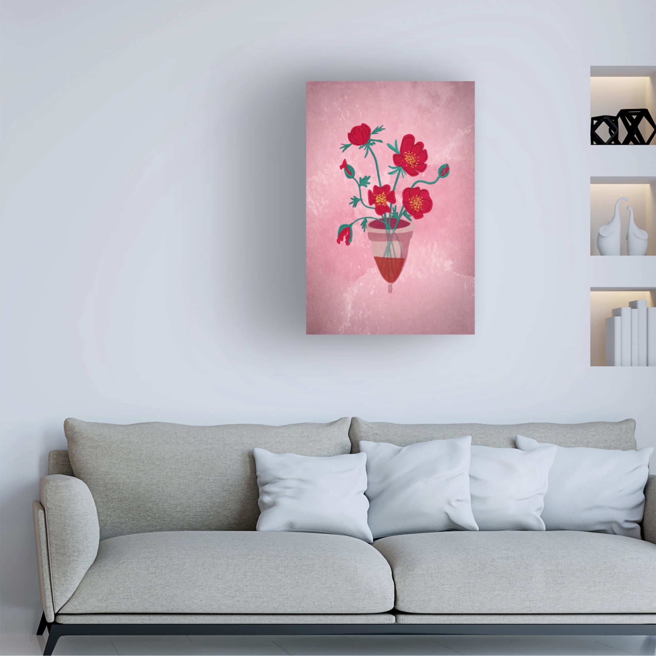 Trademark Fine Art Raissa Oltmanns Cup of flowers Canvas Wall Art