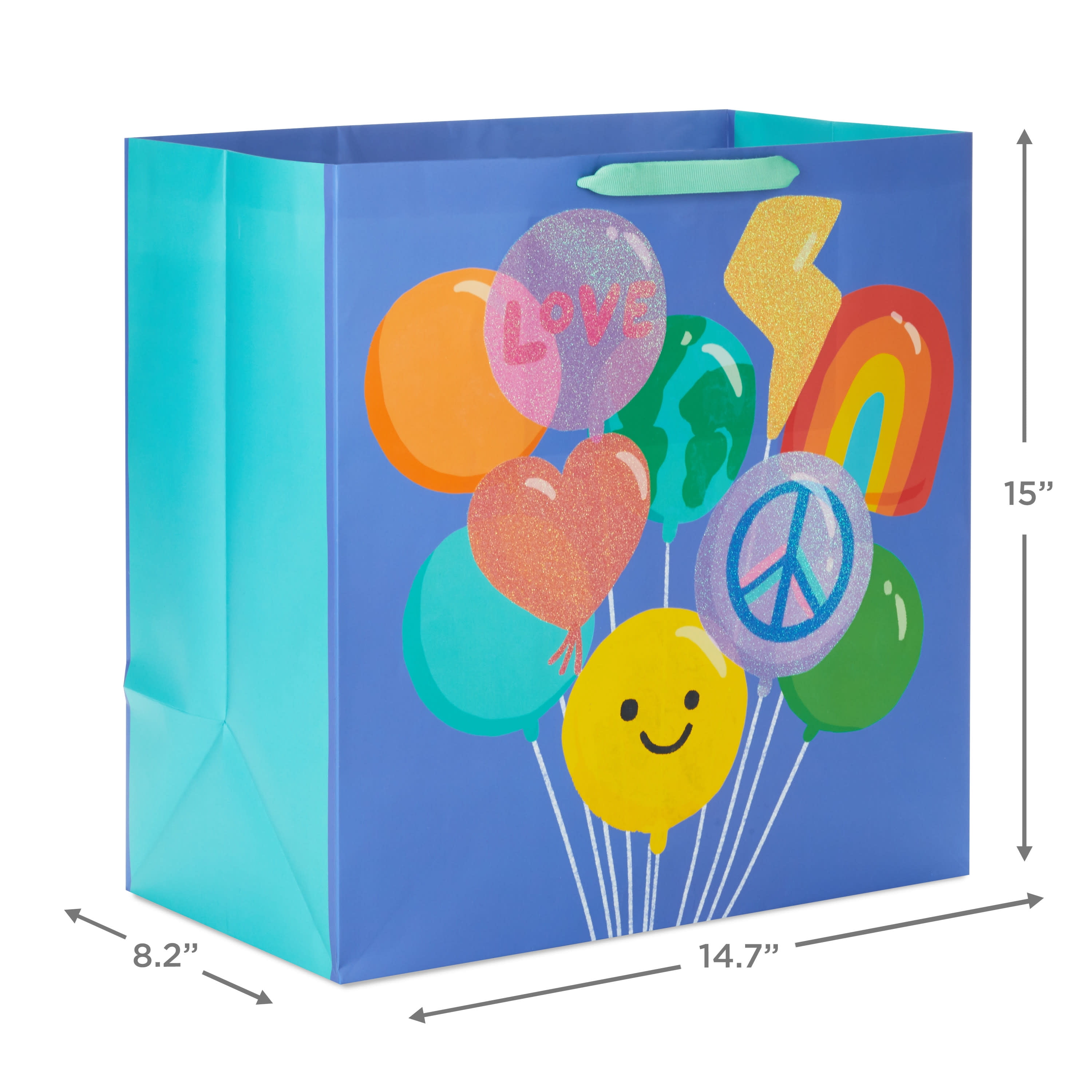 Hallmark Extra-Deep Gift Bag (Balloon Bouquet on Purple)