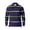 Purple, variant on Polo T Shirts For Men Casual Button Down Long Sleeve Striped Male Tees