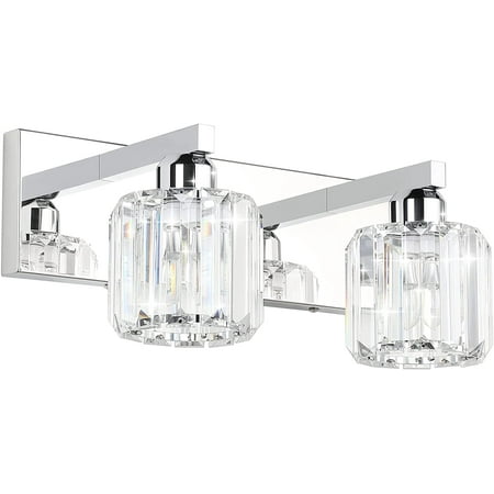 

Bathroom Light Fixtures Modern Vanity Light for Bathroom Crystal Chrome Bathroom Vanity Light 5 Light (Exclude Bulb)