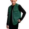 thumbnail image 5 of UKHCCC Boys Girls Utility Cargo Vest, Kids Zip Up Multi-Pocket V-Neck Sleeveless Jacket for Hiking, Travel and Outdoor Activities, Ages 5-13, 5 of 6