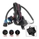 thumbnail image 3 of Built-in Car Seat Heater Fit 2 Seats 12v Carbon Fiber Seat Heating Pad High/low Temperature Adjustable Round Switch Controller, 3 of 5