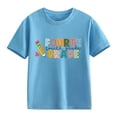 thumbnail image 4 of LWNYDPLSD Girls Tops Size 8-10 White Shirt Girls White T-shirt Teen Girls Shirts Kids Clothes Girls Size 10-12 Teenager Clothes Kids 7-8 Cute Clothes, Light Blue 3-4 Years, 4 of 8